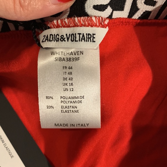 Zadig & Voltaire designer size 10-12 (FR 44) red bikini - Picture 7 of 14